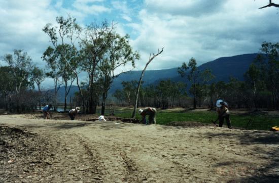 Building the flood banks