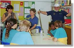 Students learning about the environment
