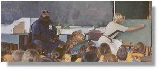 Students learning about the environment