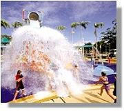 Squeals of delight can be heard from children and adults alike who flock to the fun of the Waterpark