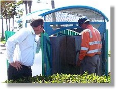 Inspecting the electrical boxes 