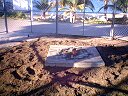 the footings after the pour 