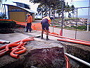 Conduits being laid