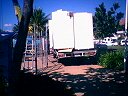 the wind-rotor arriving on a truck