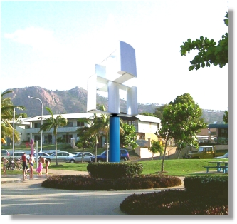 Artists impression of the windrotor on Townsville Strand. 